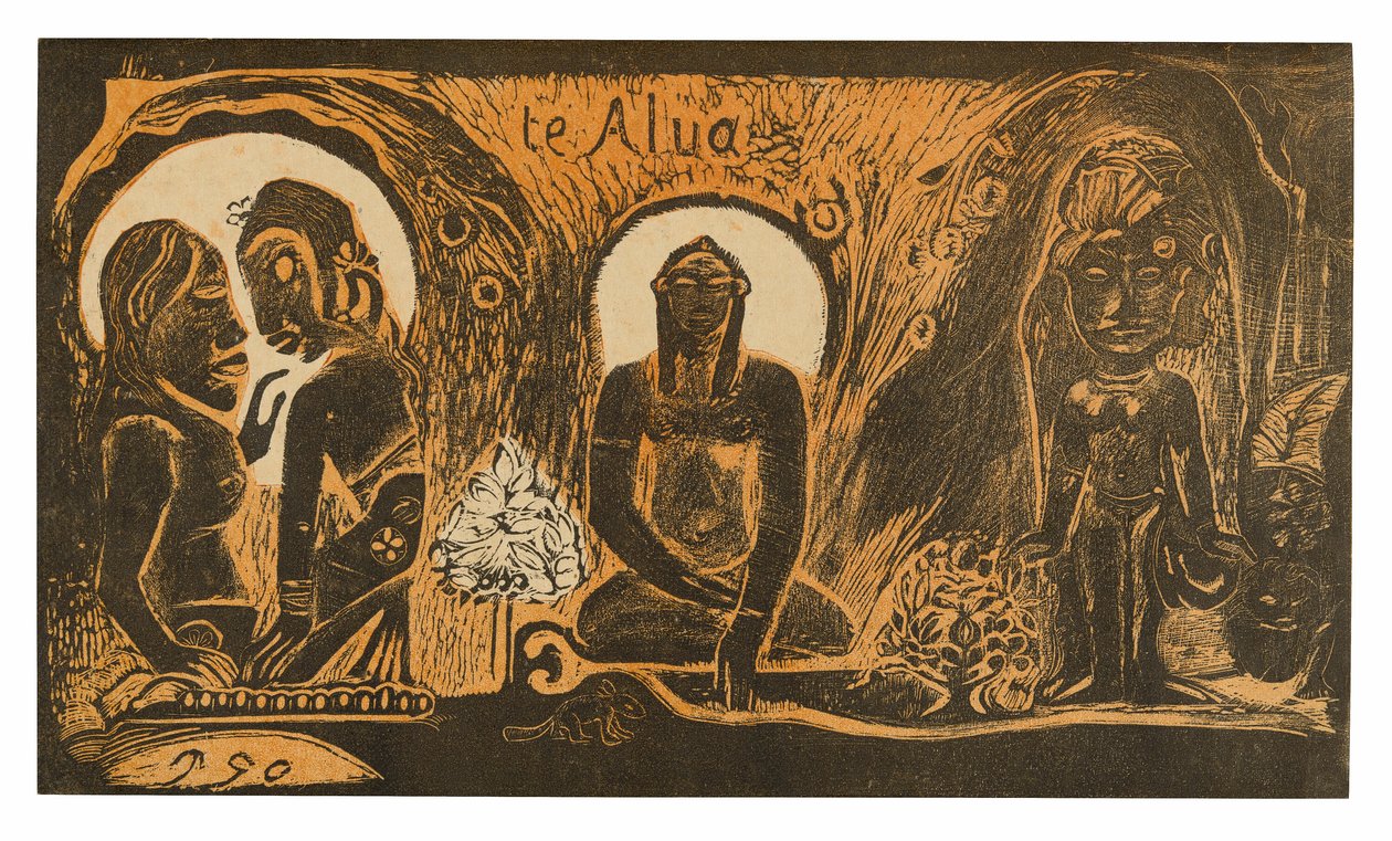 Te atua (El Dios), de la suite Noa Noa de Paul Gauguin