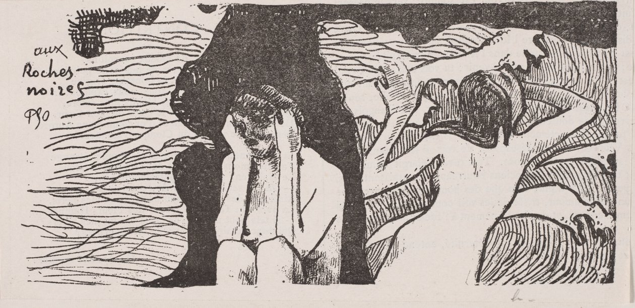 Las Rocas Negras de Paul Gauguin