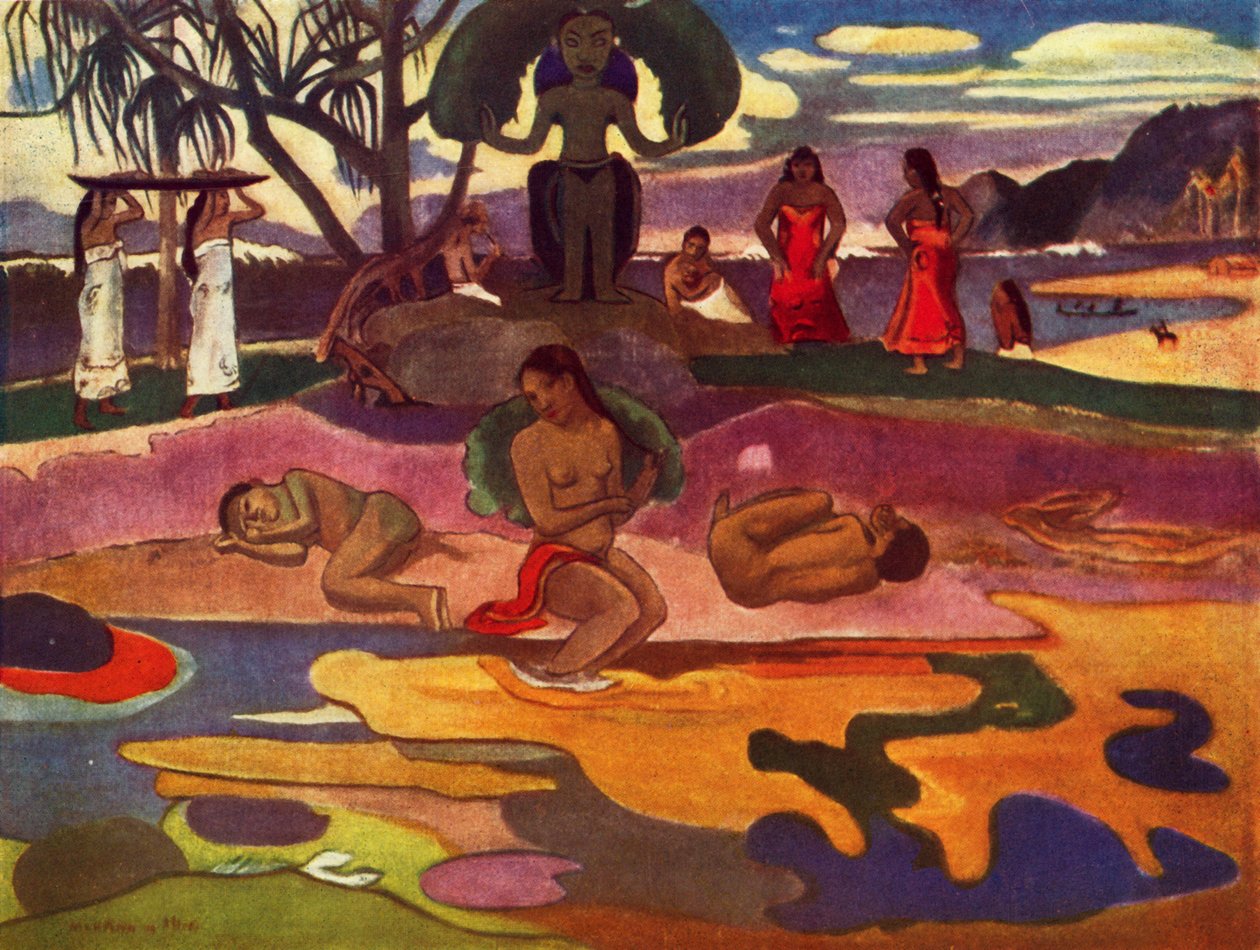 El Día del Dios Mahana No Atua, 1936 de Paul Gauguin