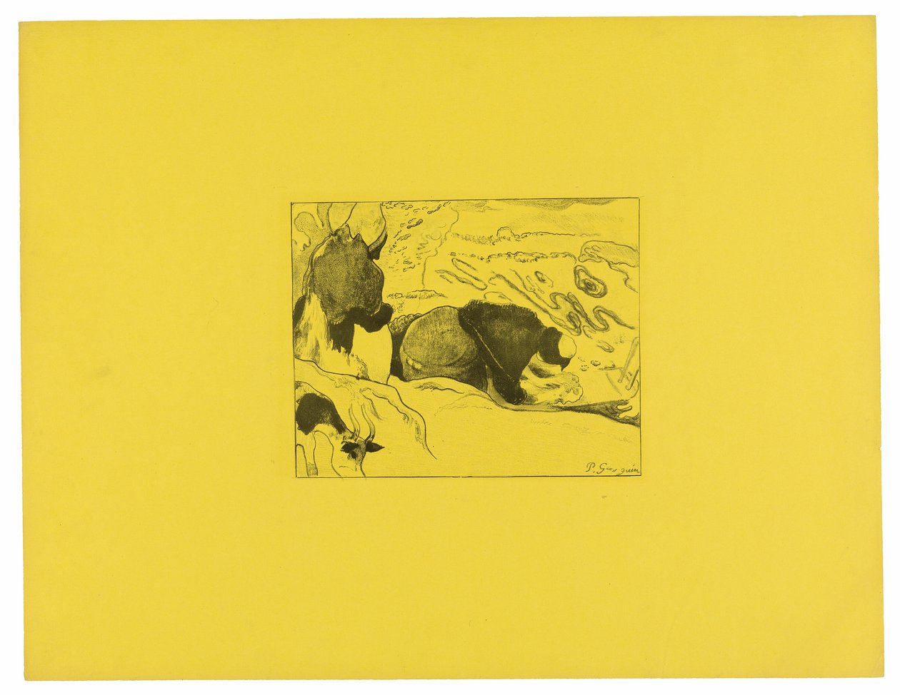 Las Lavanderas, de la Suite Volpini de Paul Gauguin