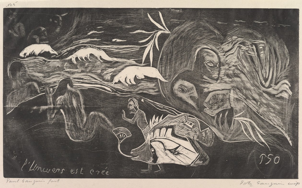 El universo es creado, de Fragrance Noa Noa de Paul Gauguin
