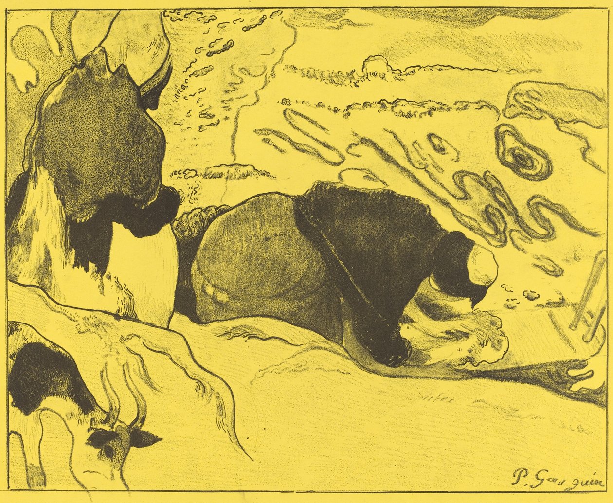 Las lavanderas de Paul Gauguin