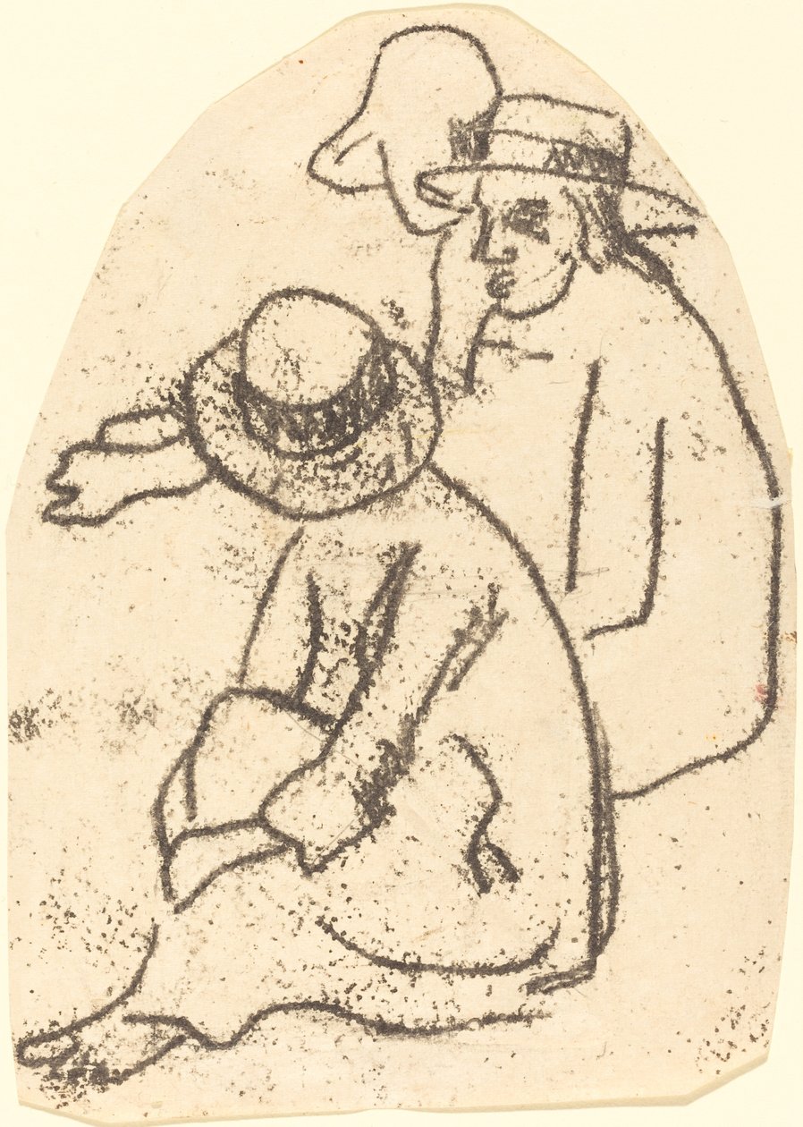 Tres tahitianos Estudio para La hermana de la caridad de Paul Gauguin