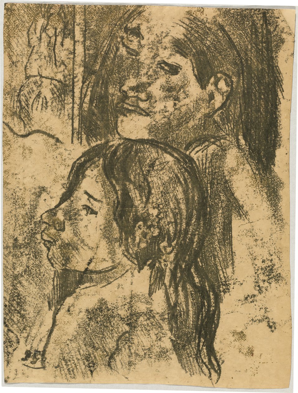 Dos marquesanos [recto] de Paul Gauguin