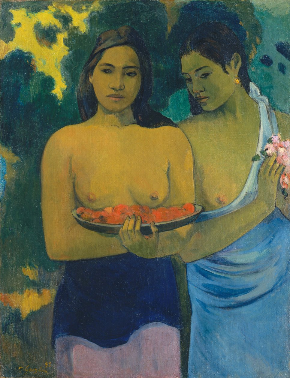 Dos mujeres tahitianas de Paul Gauguin