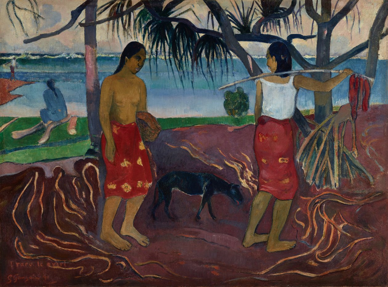 Bajo el Pandanus de Paul Gauguin
