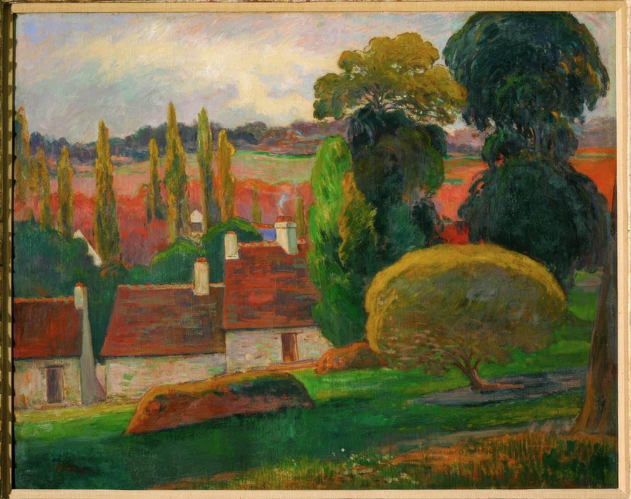 Una granja en Bretaña de Paul Gauguin
