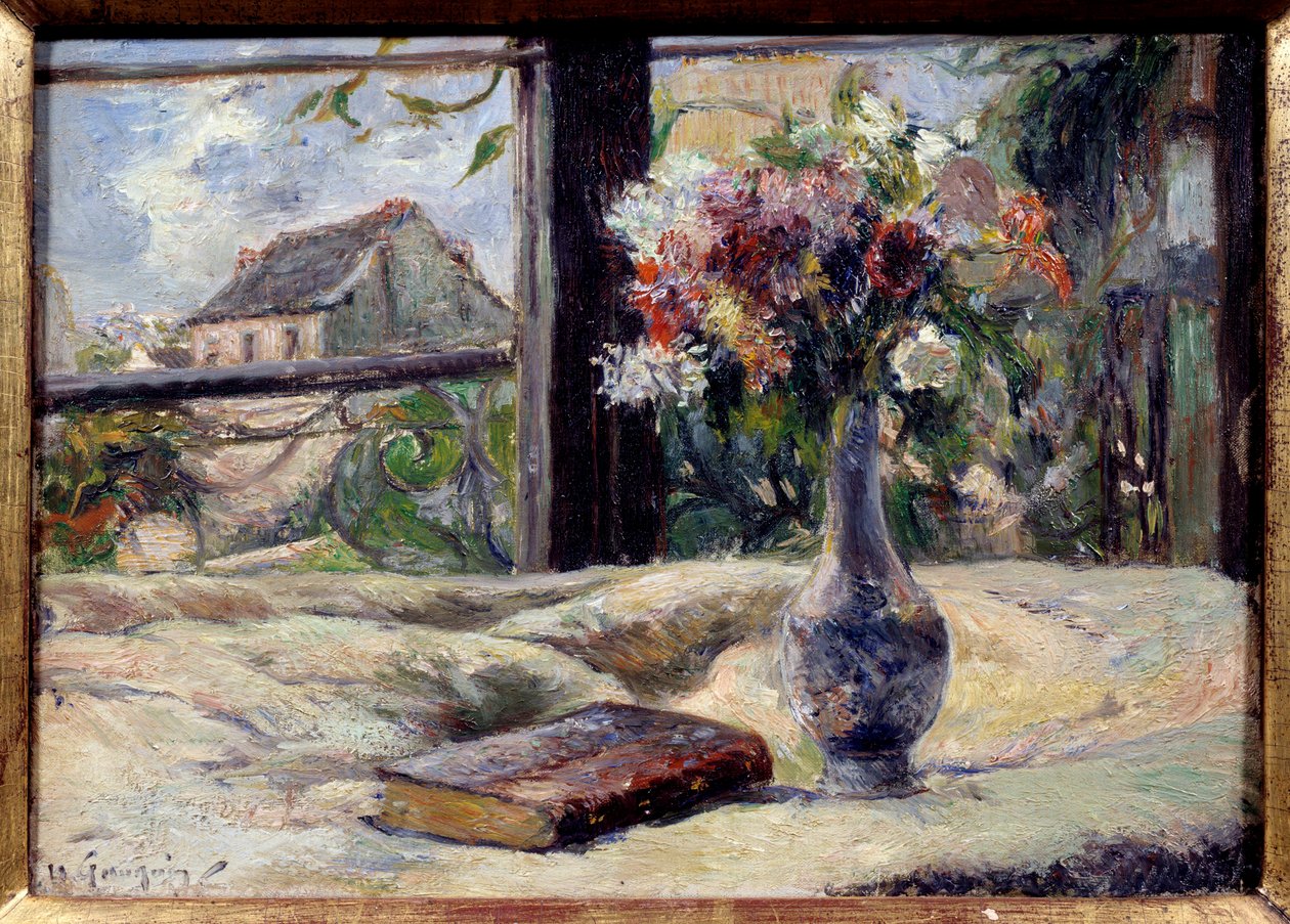 Jarrón de flores de Paul Gauguin