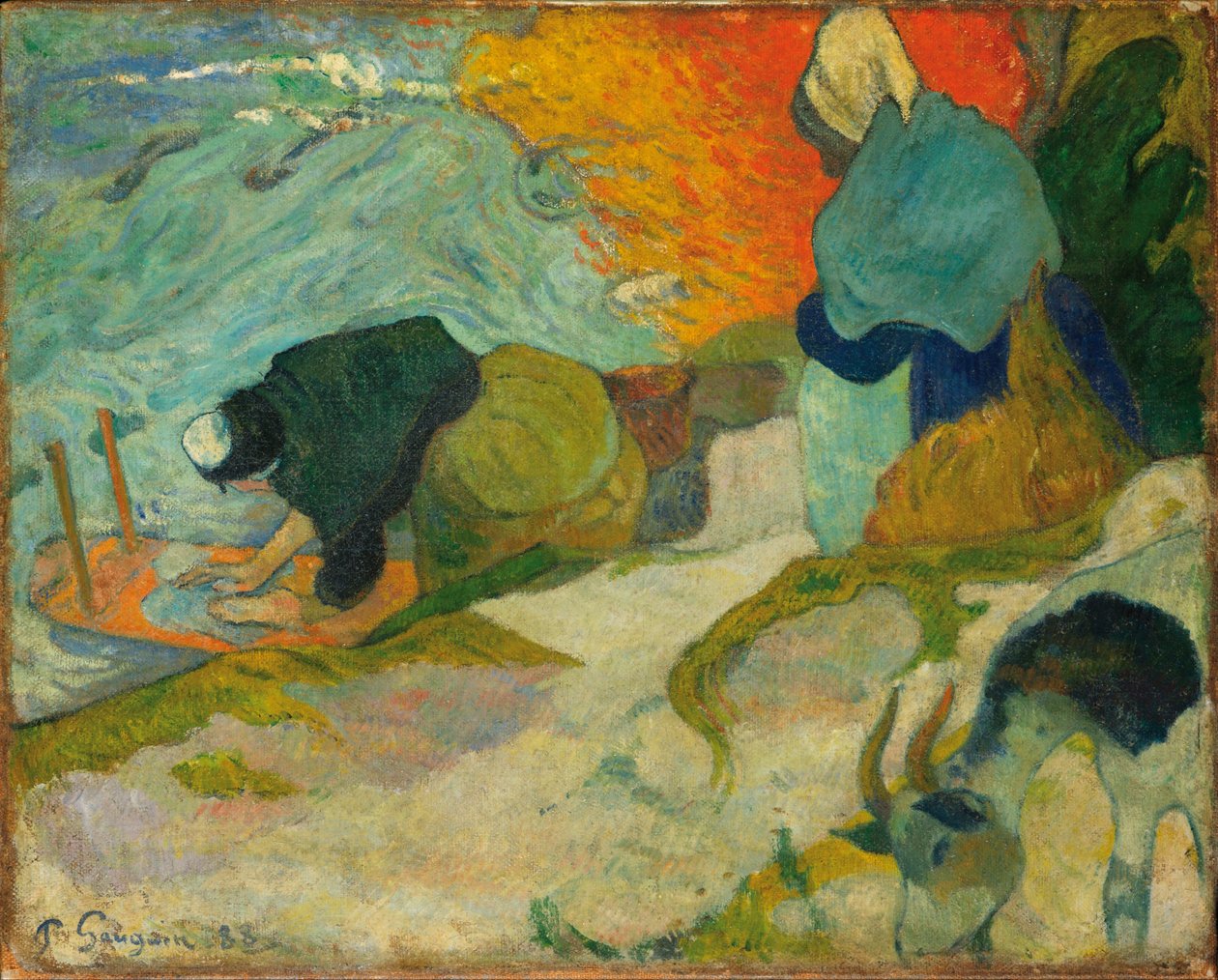 Lavanderas en Arlés de Paul Gauguin