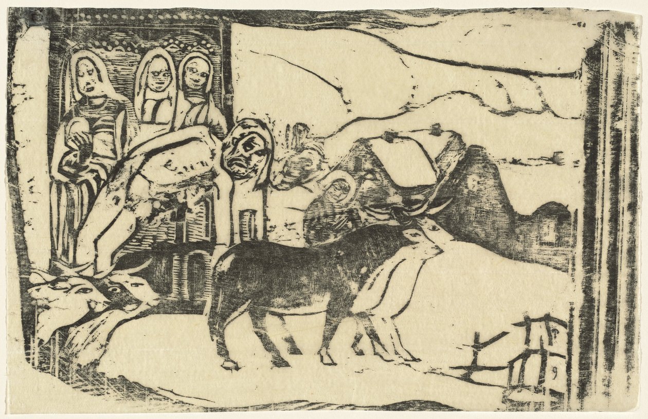 Santuario en el camino en Bretaña de Paul Gauguin