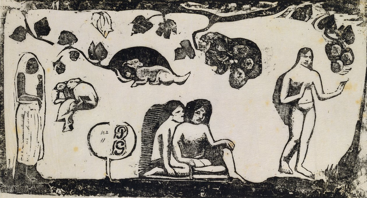 Mujeres, Animales y Follaje de Paul Gauguin