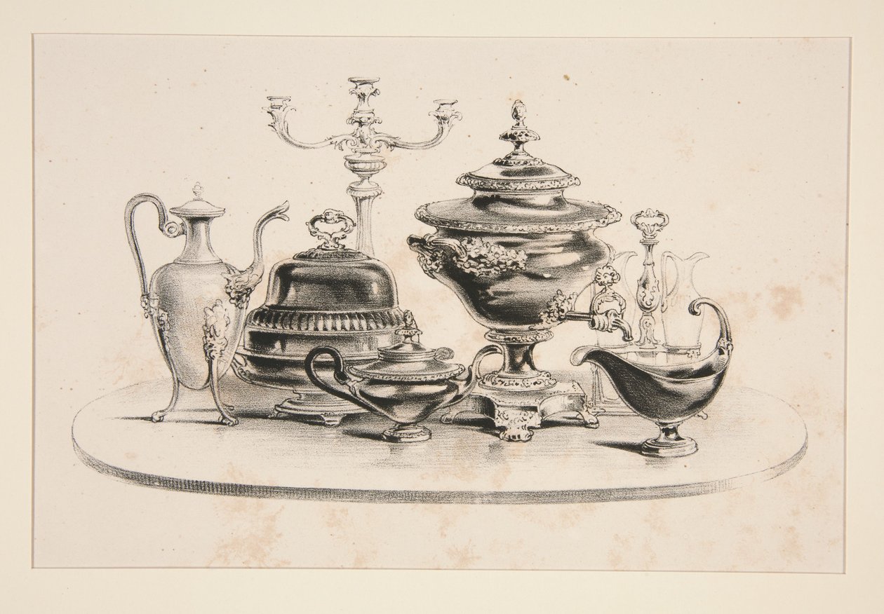 (?). (Piezas de platería.) de Paul Gavarni