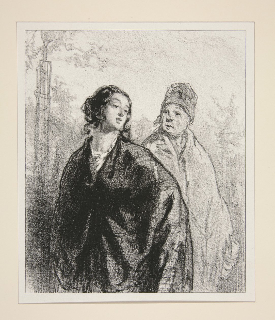 La hija y la madre de Paul Gavarni