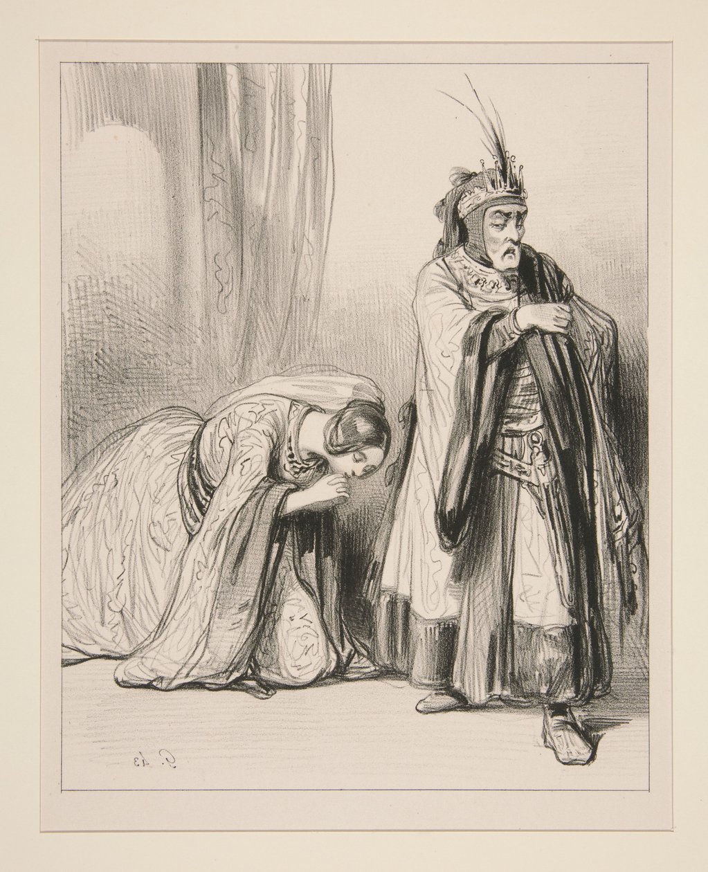 (La joven princesa) ¿Tendré que morir de dolor a tus pies, Señor... de Paul Gavarni