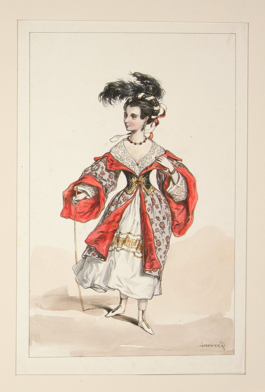 (PERI. Túnica y vestido de seda, ...) de Paul Gavarni