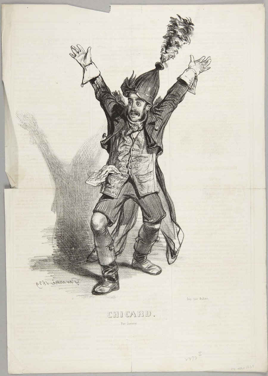 N.º 1 de la serie: «Souvenirs Du Bal Chicard» de Paul Gavarni