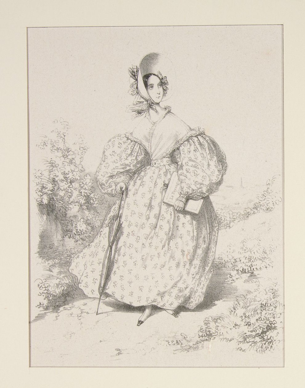 En el campo. Huillet 1835. Vestido de jaconas,... de Paul Gavarni