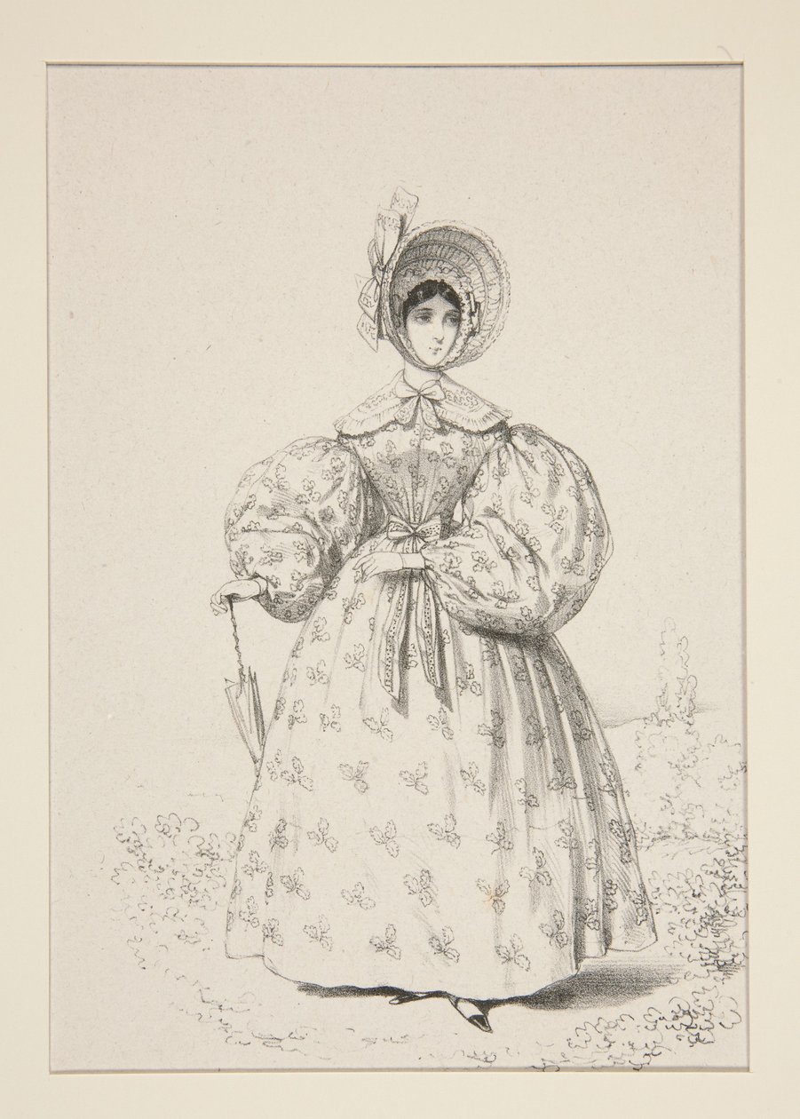 En el paseo. Mayo de 1835. Vestido de muselina inglesa, ... de Paul Gavarni