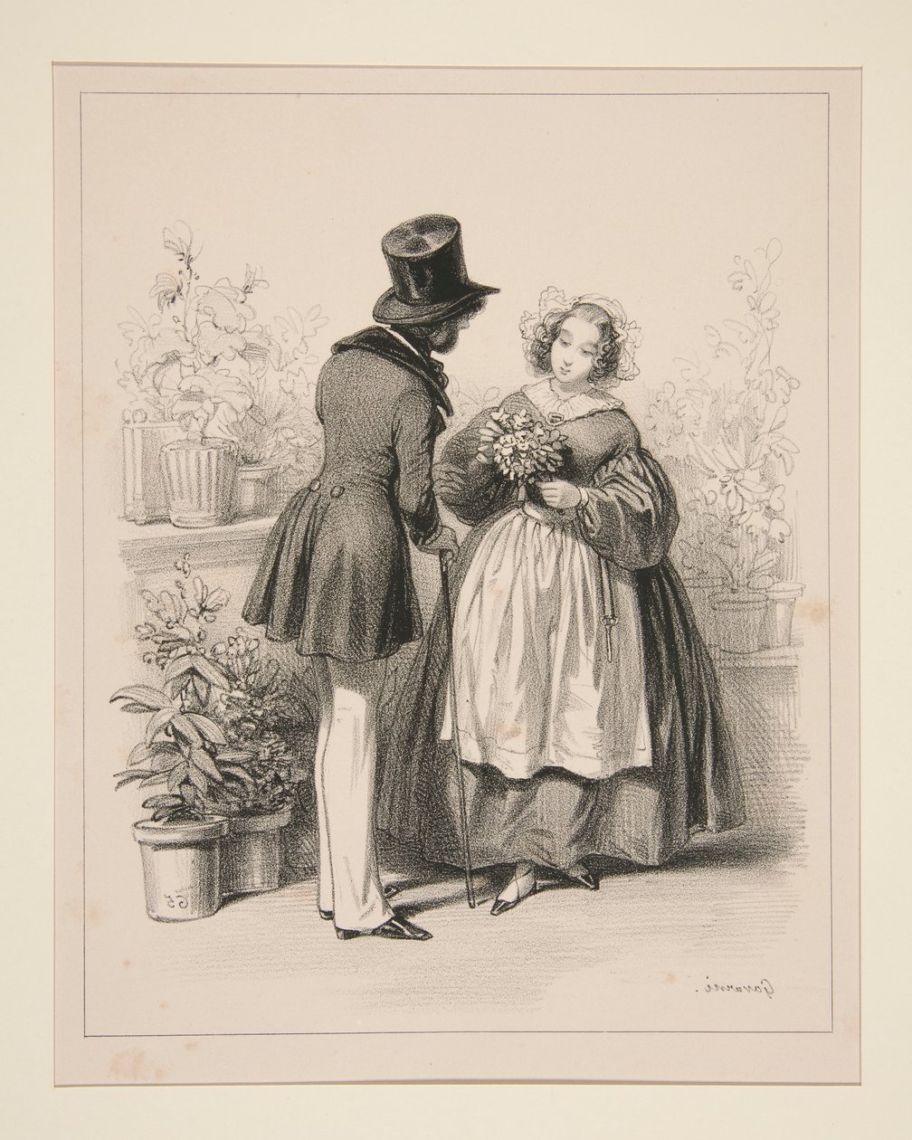 BOUQUETIÉRE. de Paul Gavarni