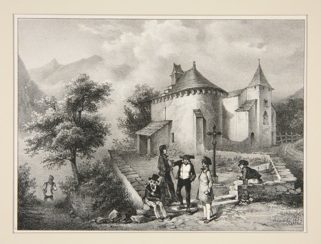 Capilla de Assoute, cerca de Eaux-Bonnes de Paul Gavarni
