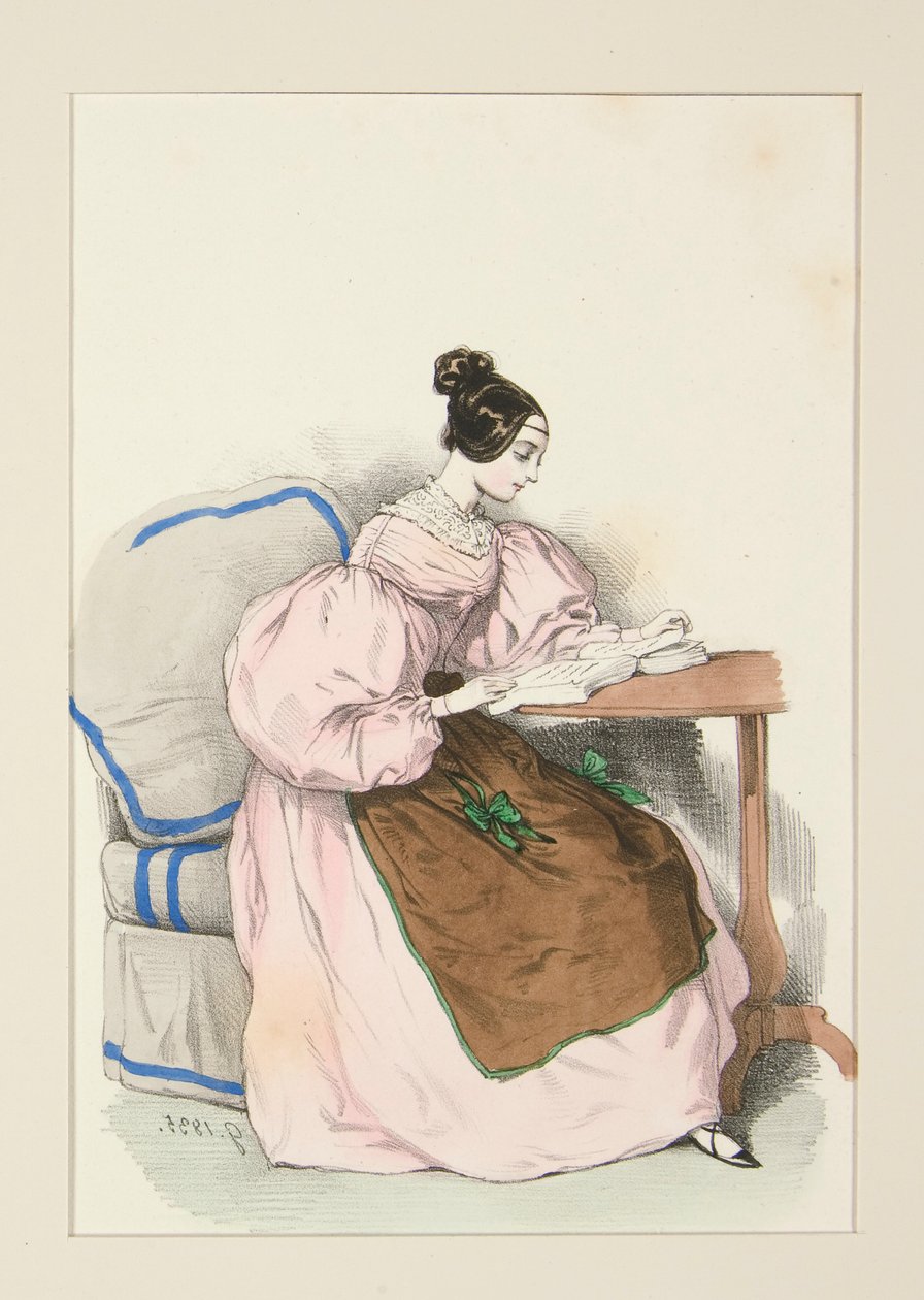 EN CASA (septiembre de 1835) Vestido de batista d de Paul Gavarni