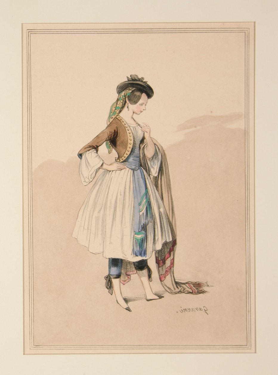TRAJES DE GAVARNI, ejecutados por Moreau, de Paul Gavarni