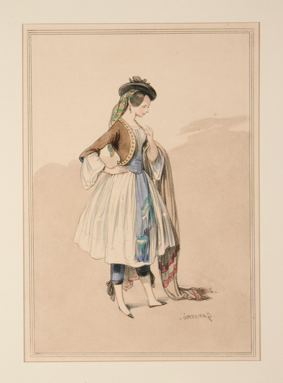 Traje de Gavarni, ejecutado por Moreau, ... de Paul Gavarni