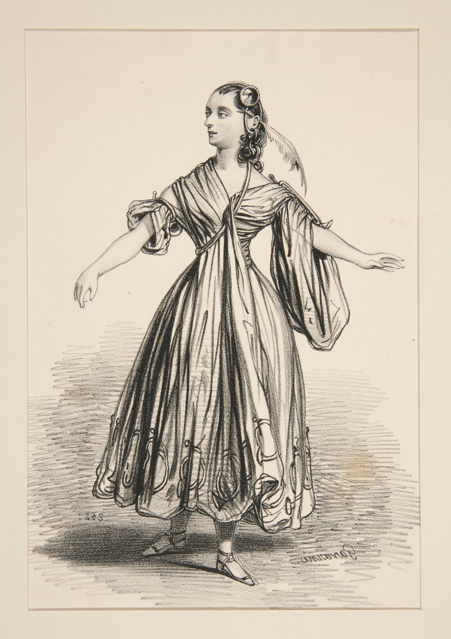 DISFRAZ DE MADEMOISELLE DEJAZET. Papel de L de Paul Gavarni