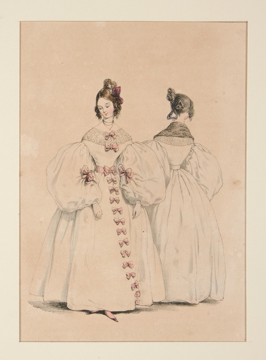 PARA SALIR POR LA NOCHE. Vestidos de muselina y gasa de Florencia,... de Paul Gavarni