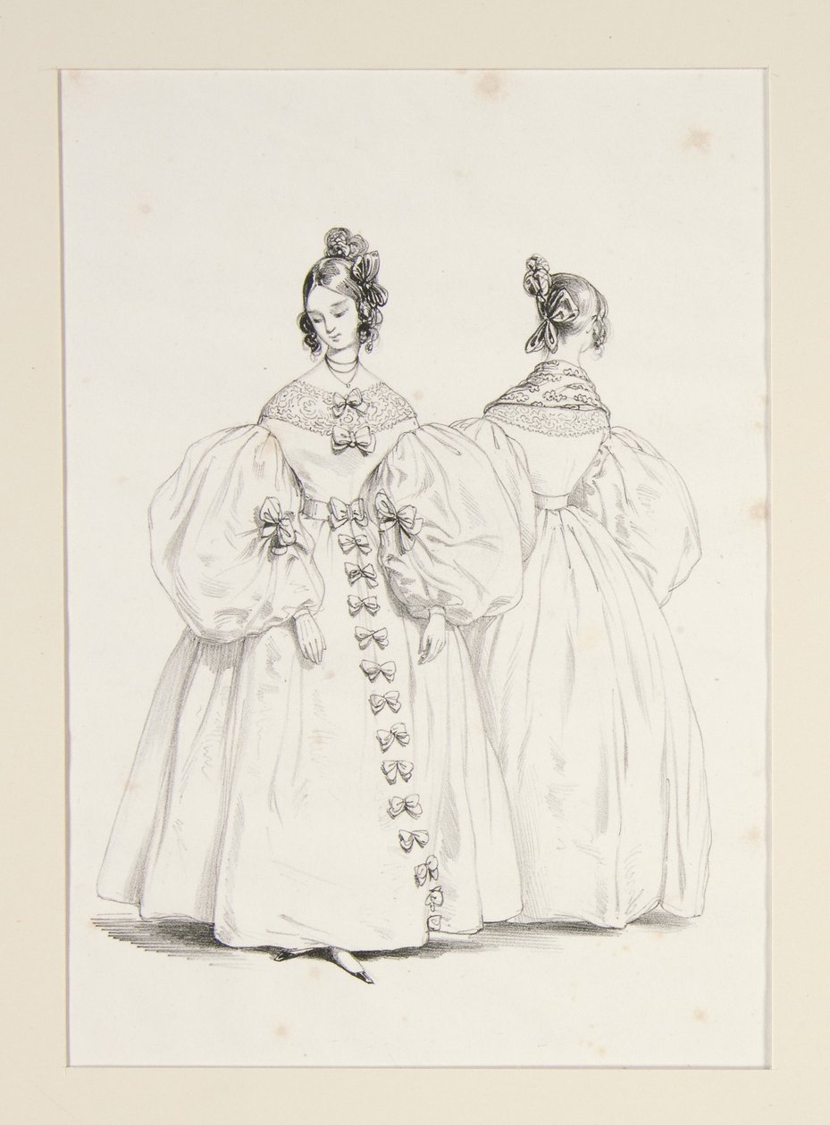 Por la noche. Vestidos de muselina y gasa de Florencia, ... de Paul Gavarni