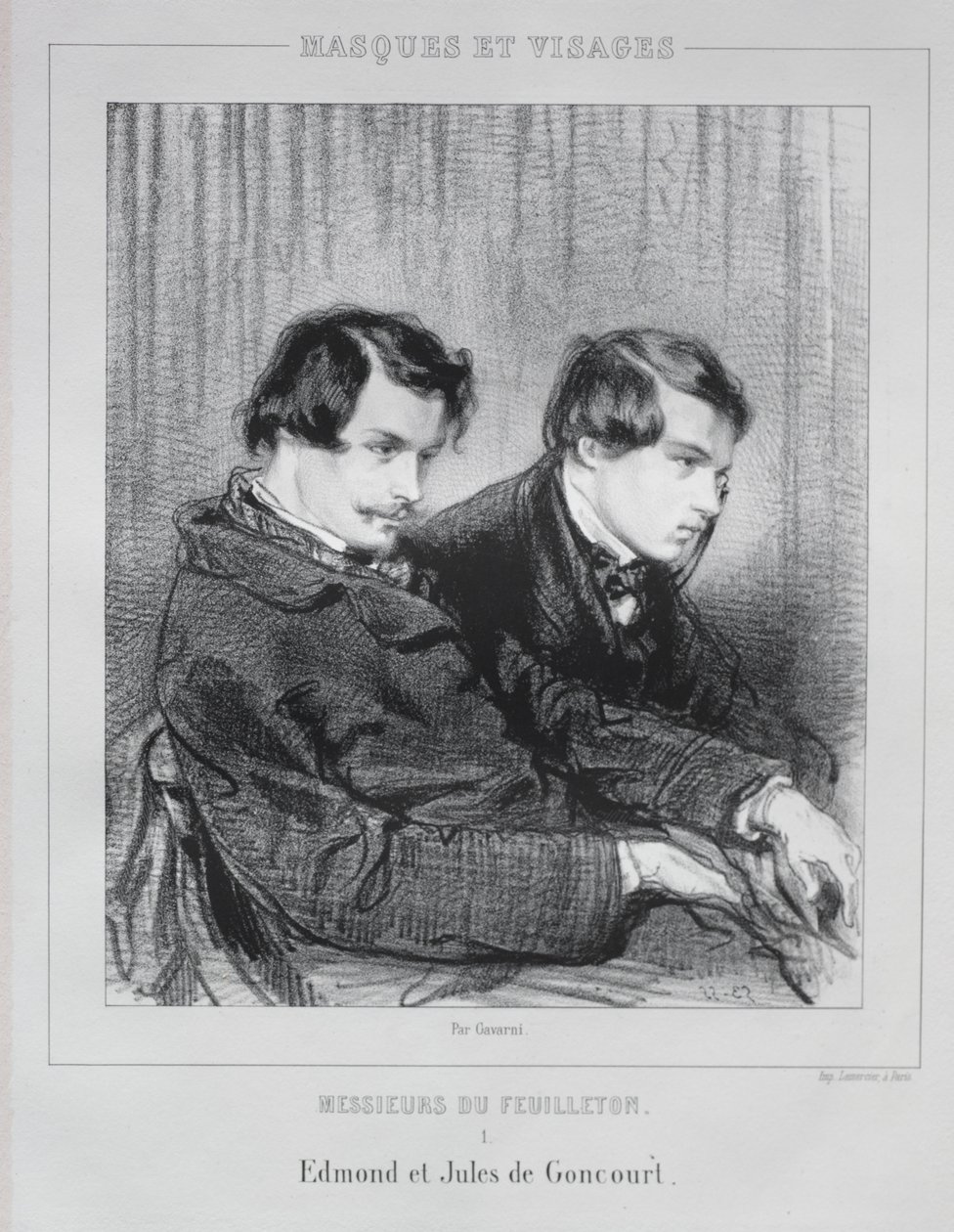 Edmond y Jules de Goncourt de Paul Gavarni