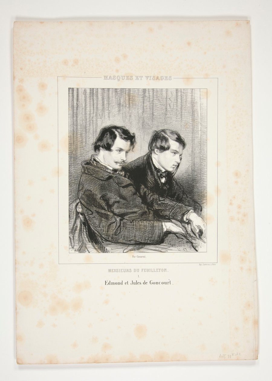 Edmond y Jules de Goncourt de Paul Gavarni