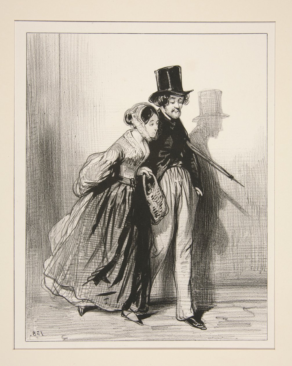 Eugène y su pequeña. de Paul Gavarni