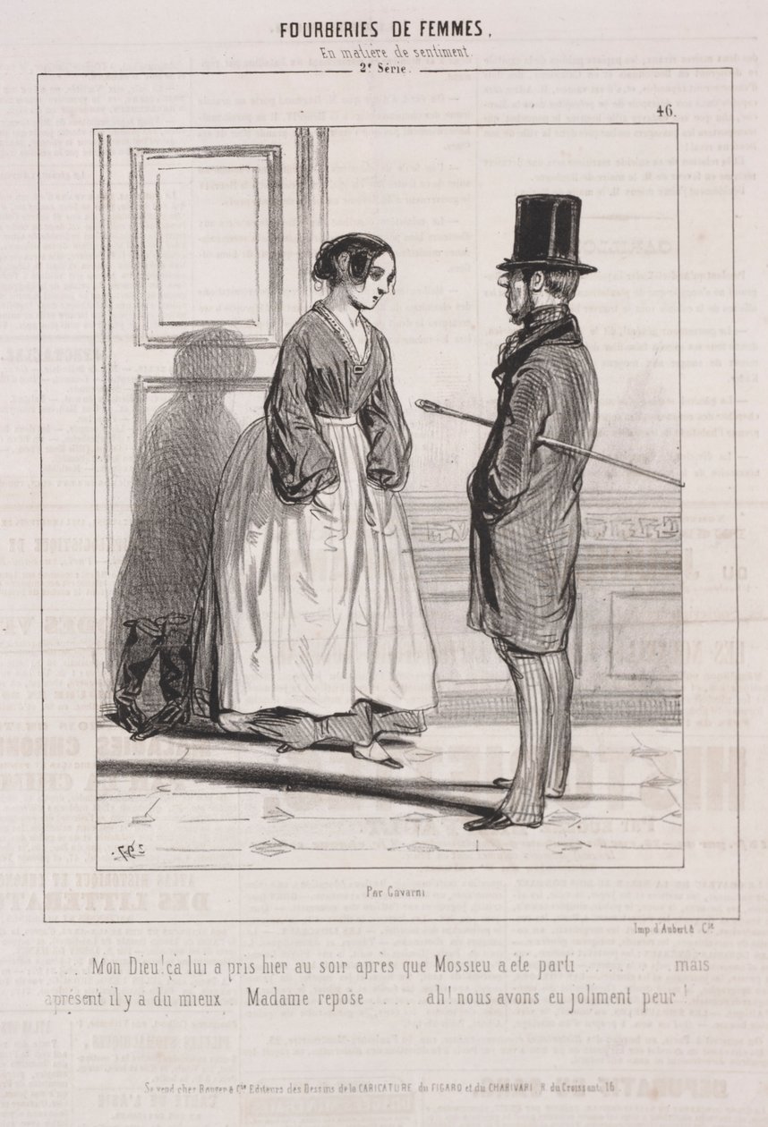 Fourberies de Femmes: En matière de sentiment, 1842 de Paul Gavarni