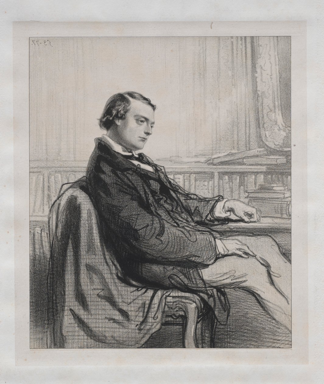 Caballeros de la Prensa: Théodore de Banville, 1853 de Paul Gavarni
