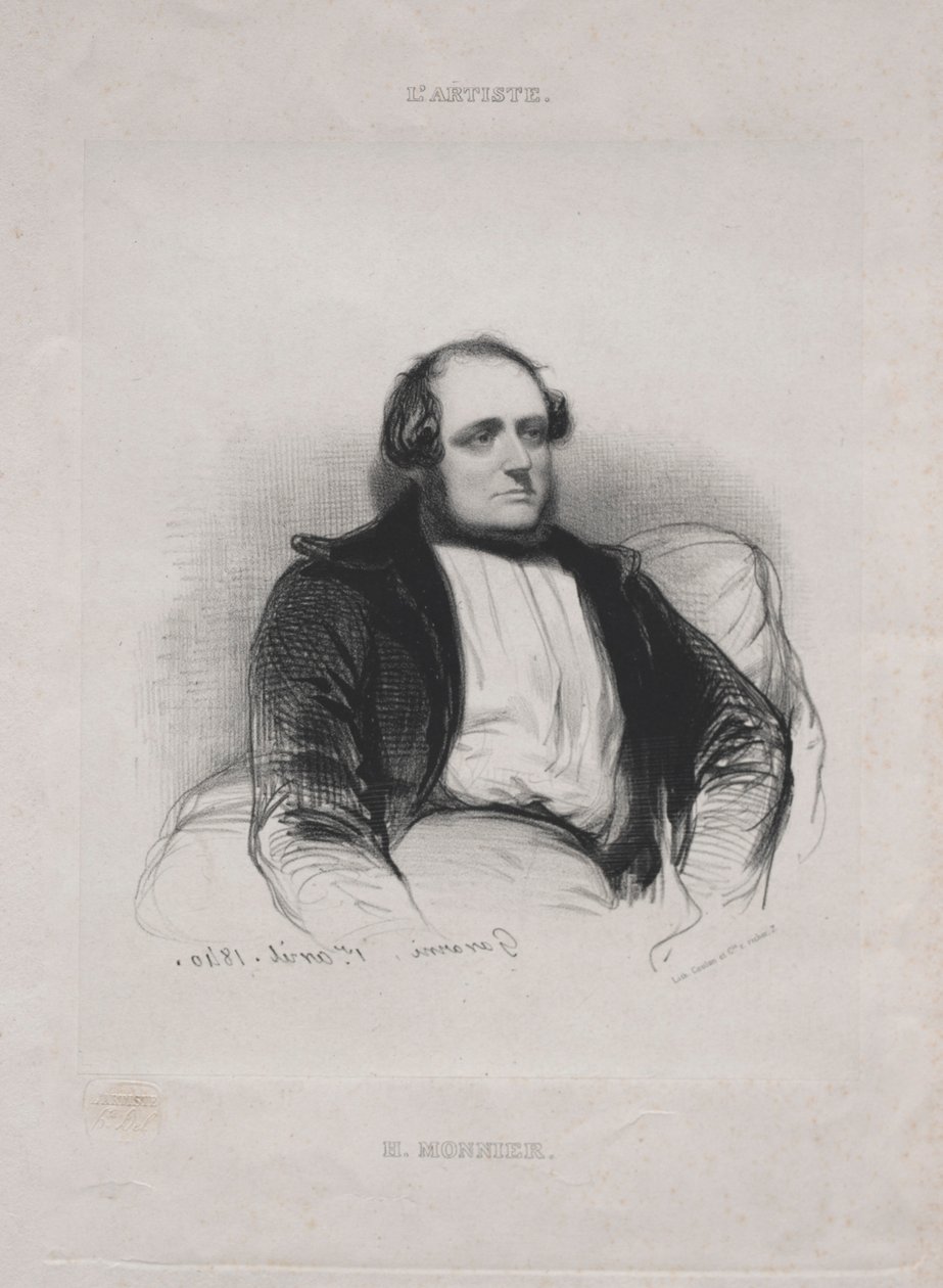 Henri Bonaventure Monnier, 1840 de Paul Gavarni