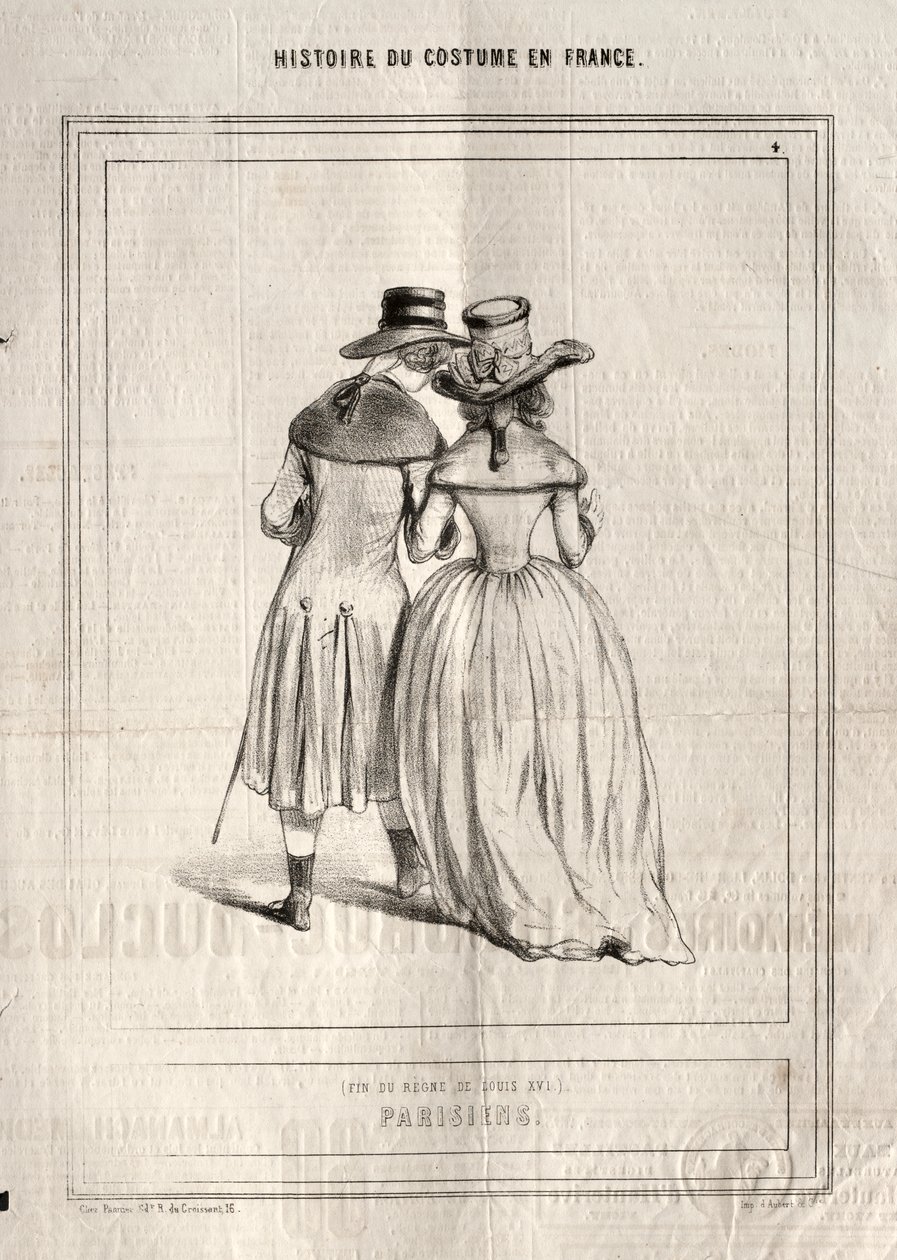 Historia del traje en Francia: Parisinos de Paul Gavarni