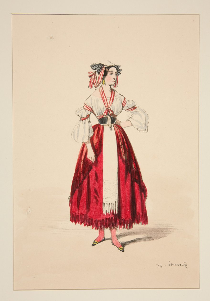 ITALIENISCHE. Wollkleid,... de Paul Gavarni