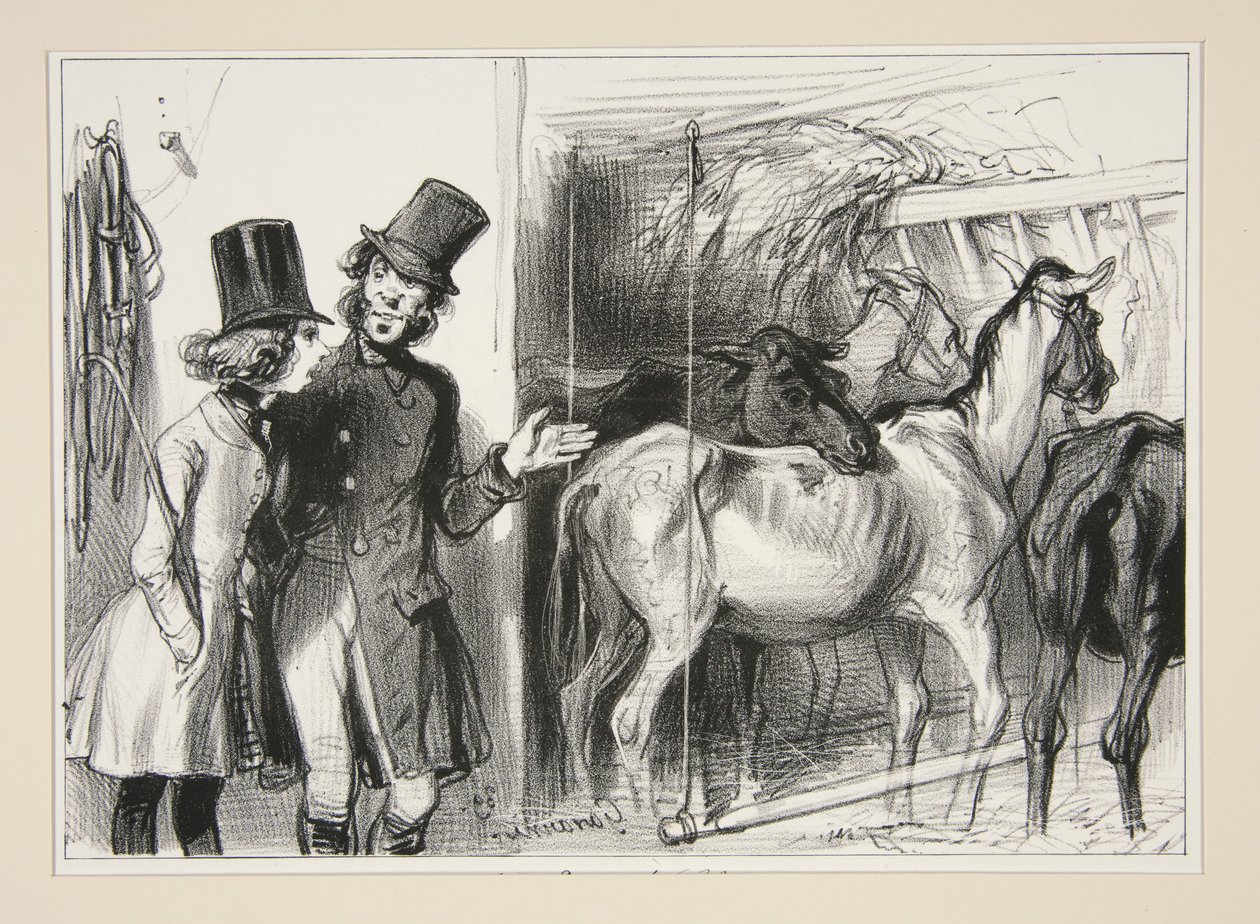 Aquí se alquilan caballos de Paul Gavarni