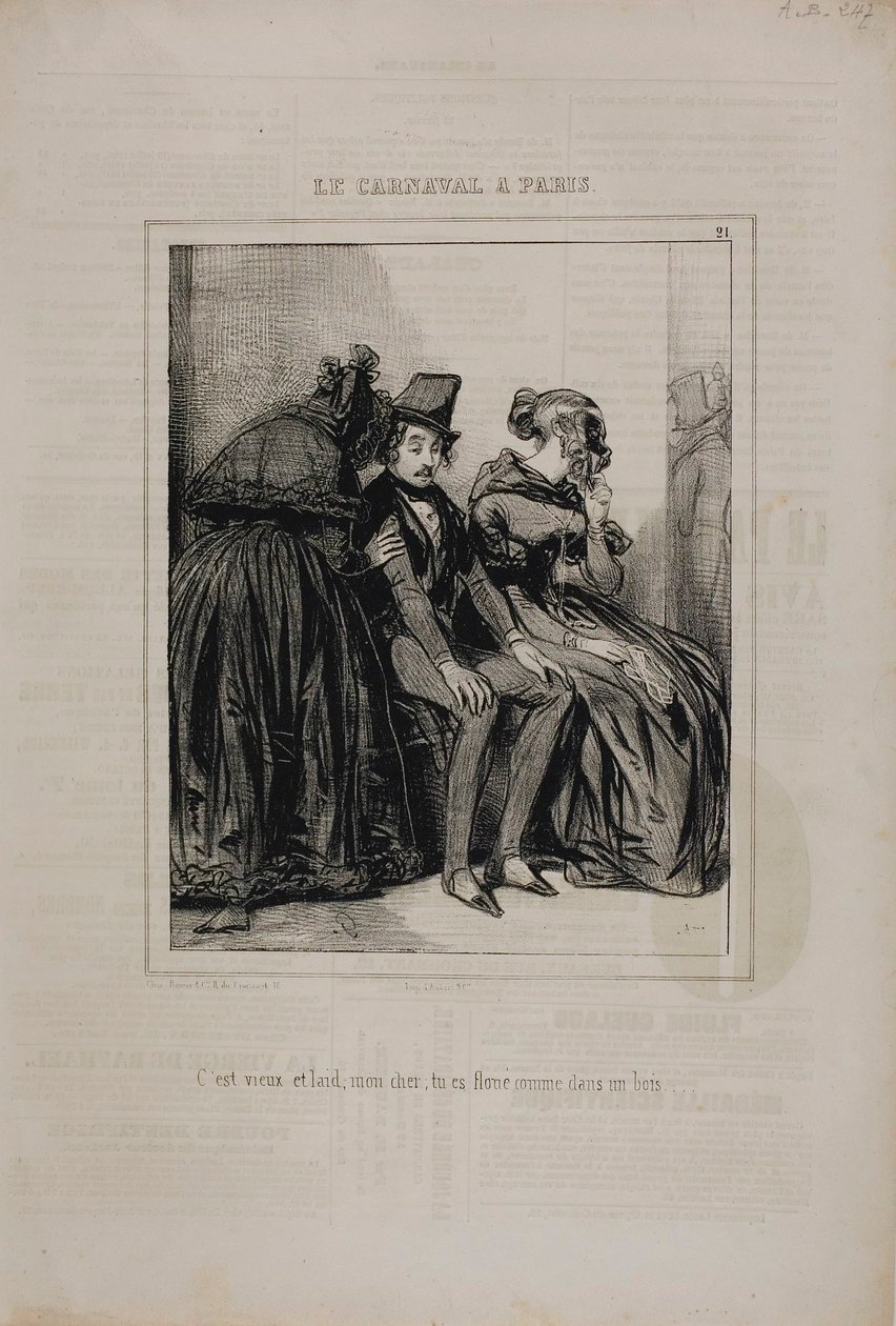 Es viejo y feo..., de Le Carnaval à Paris de Paul Gavarni