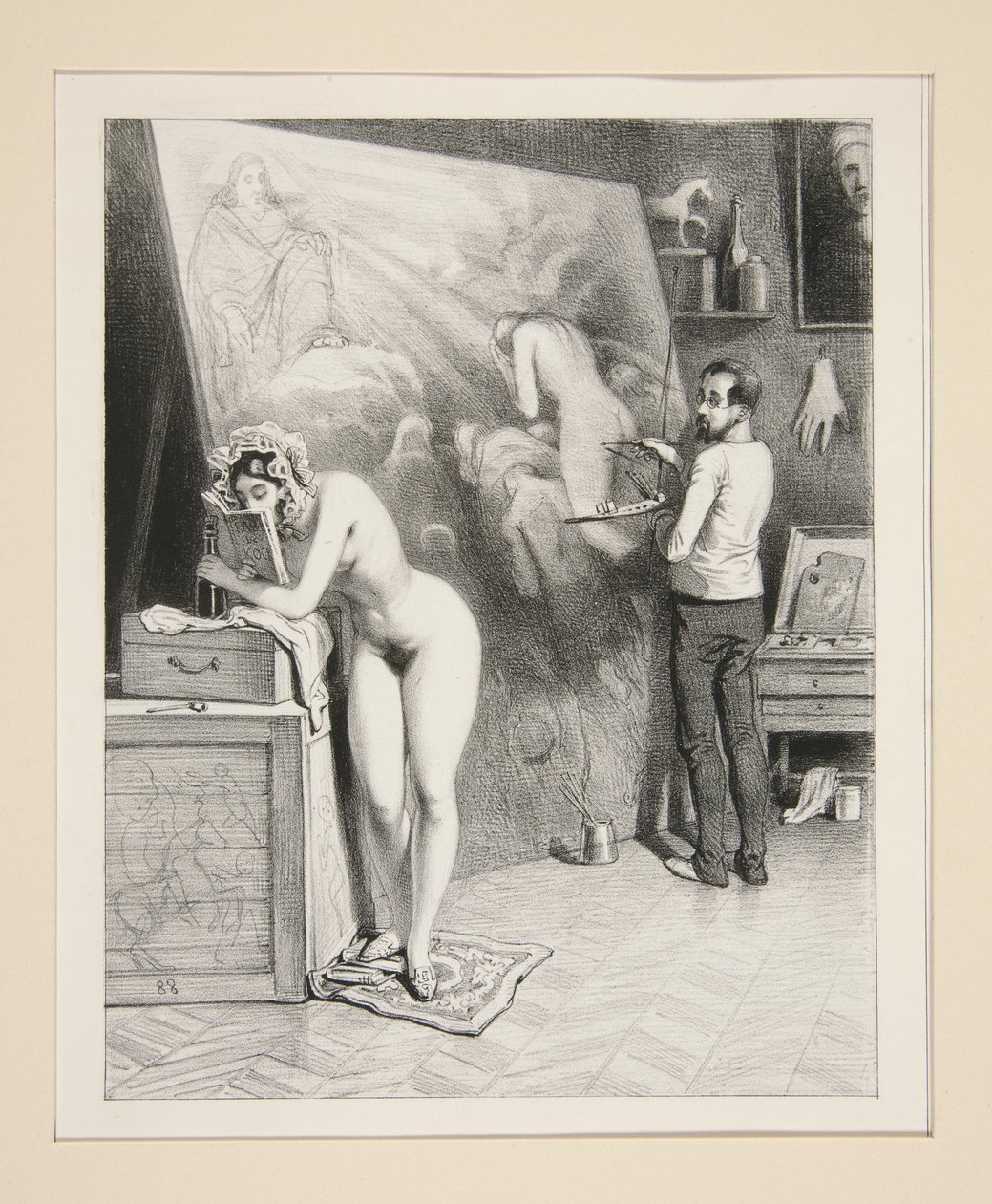 La mujer del pintor de Paul Gavarni