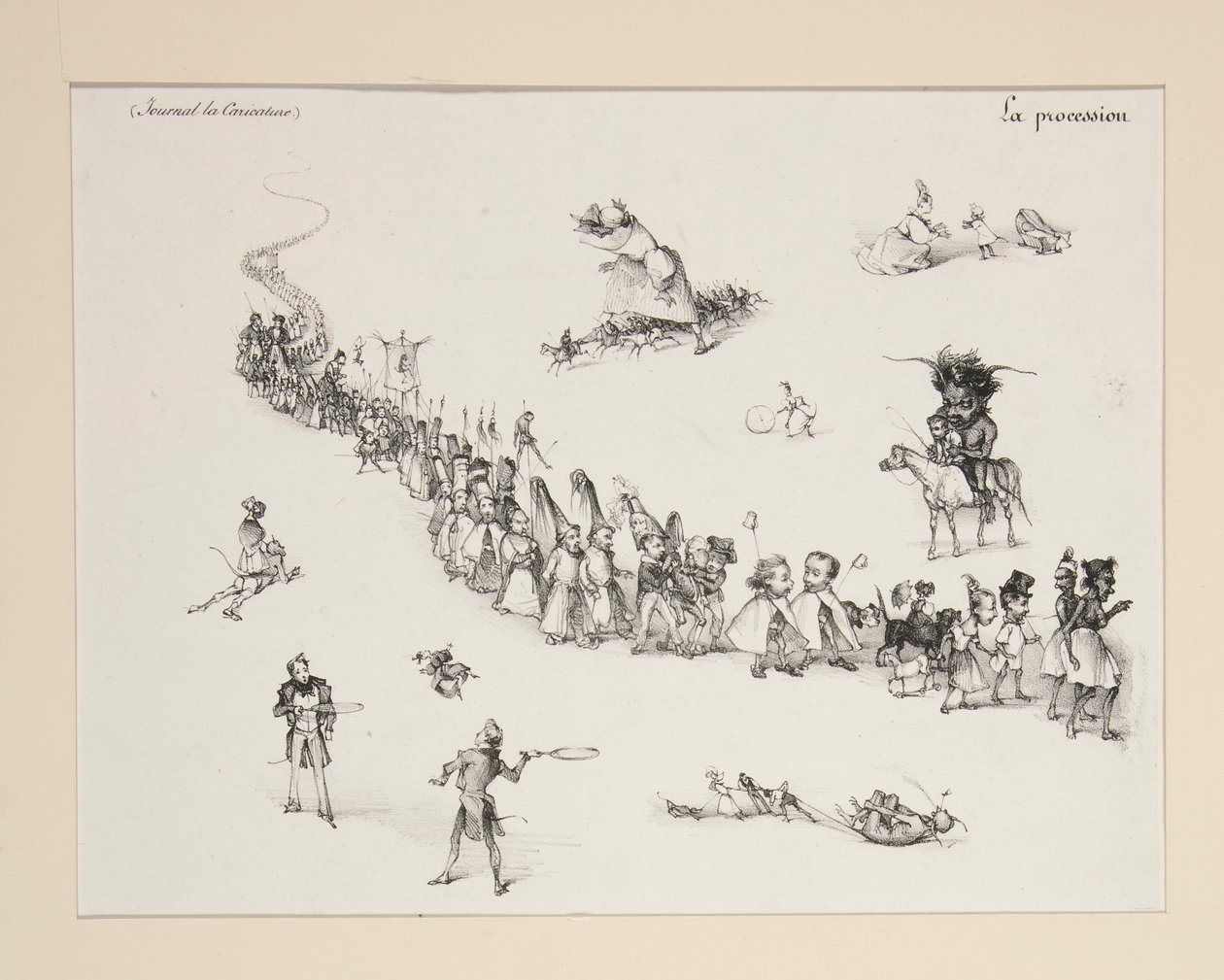 La procesión del diablo de Paul Gavarni