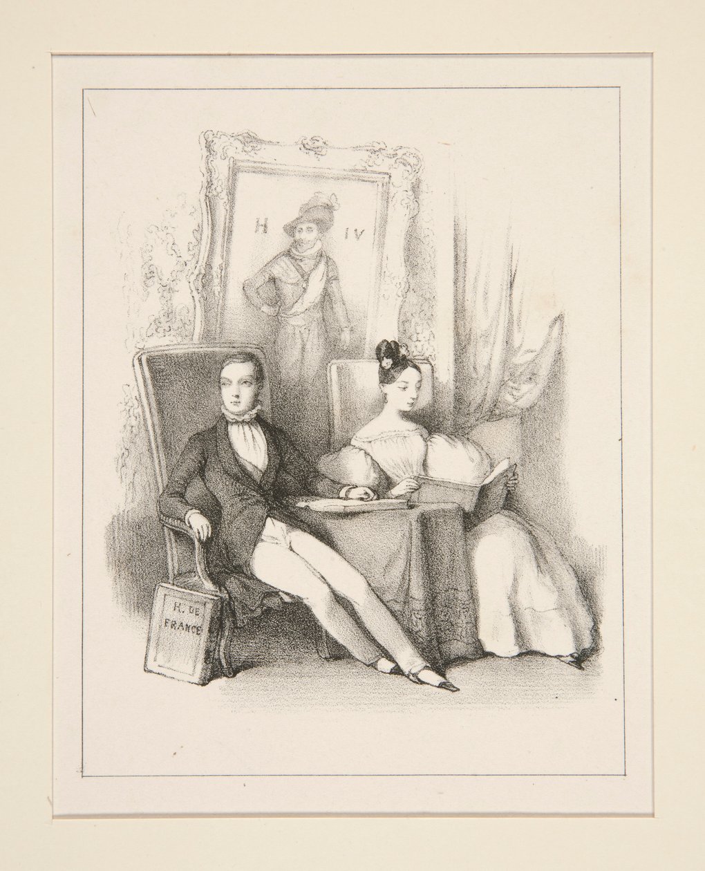 El hermano y la hermana / Praga (Henri, conde de Chambord y duquesa de Parma cuando eran niños) de Paul Gavarni