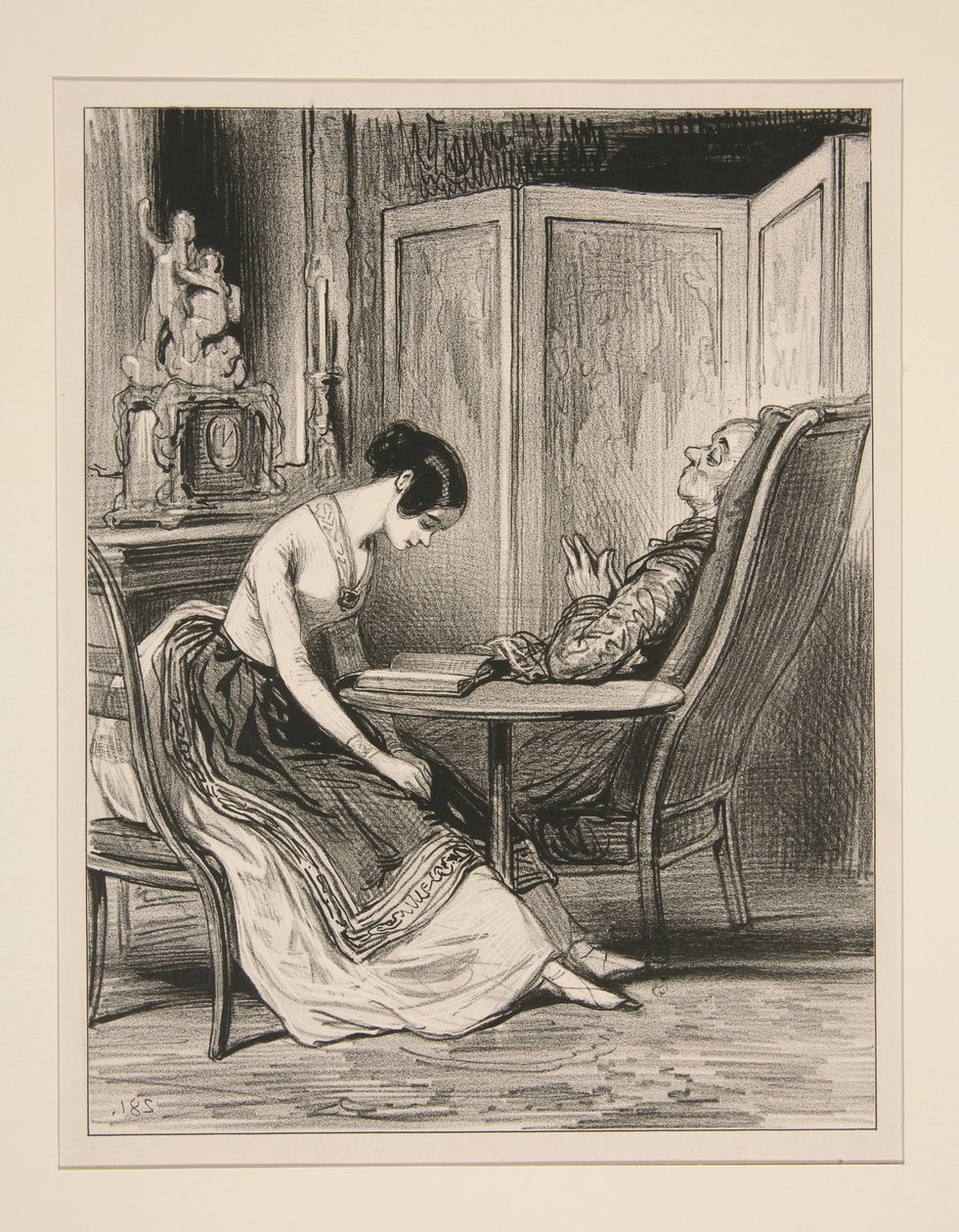 Lectura nocturna de Paul Gavarni