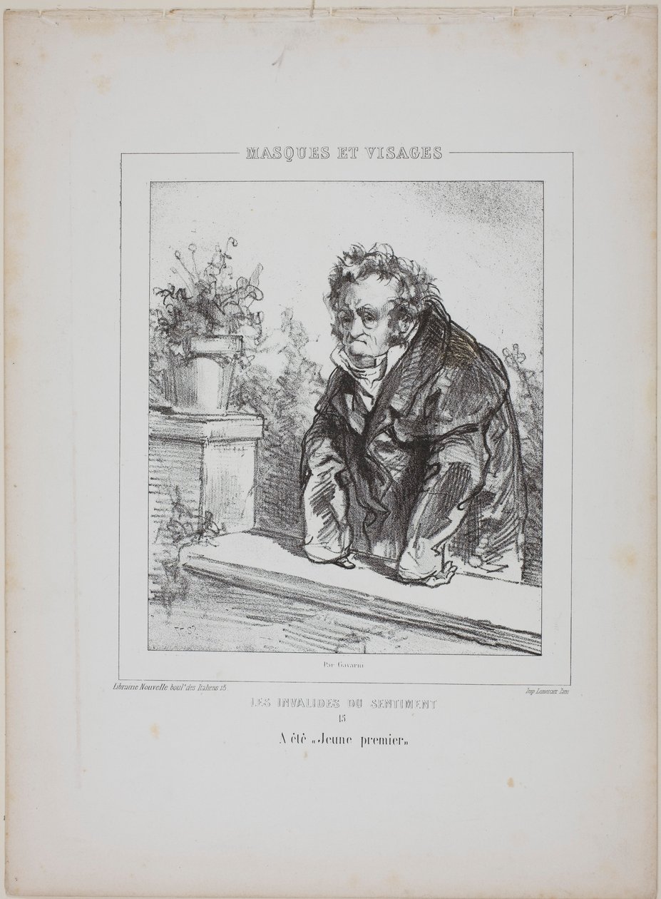 Les Invalides du Sentiment (Los Inválidos del Sentimiento): Era un "joven protagonista". de Paul Gavarni