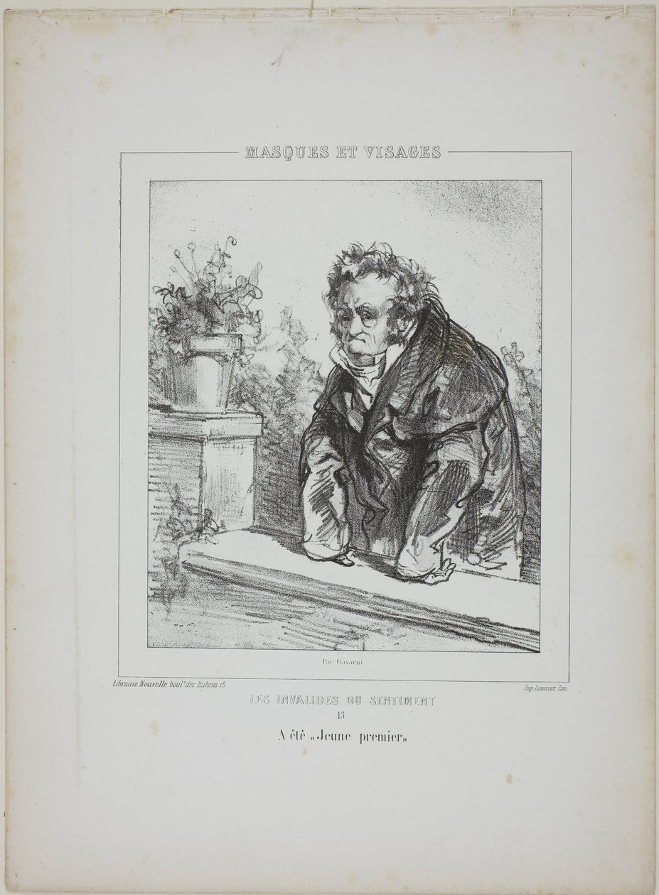 Les Invalides du Sentiment (Los Inválidos del Sentimiento): Era un "joven protagonista". de Paul Gavarni