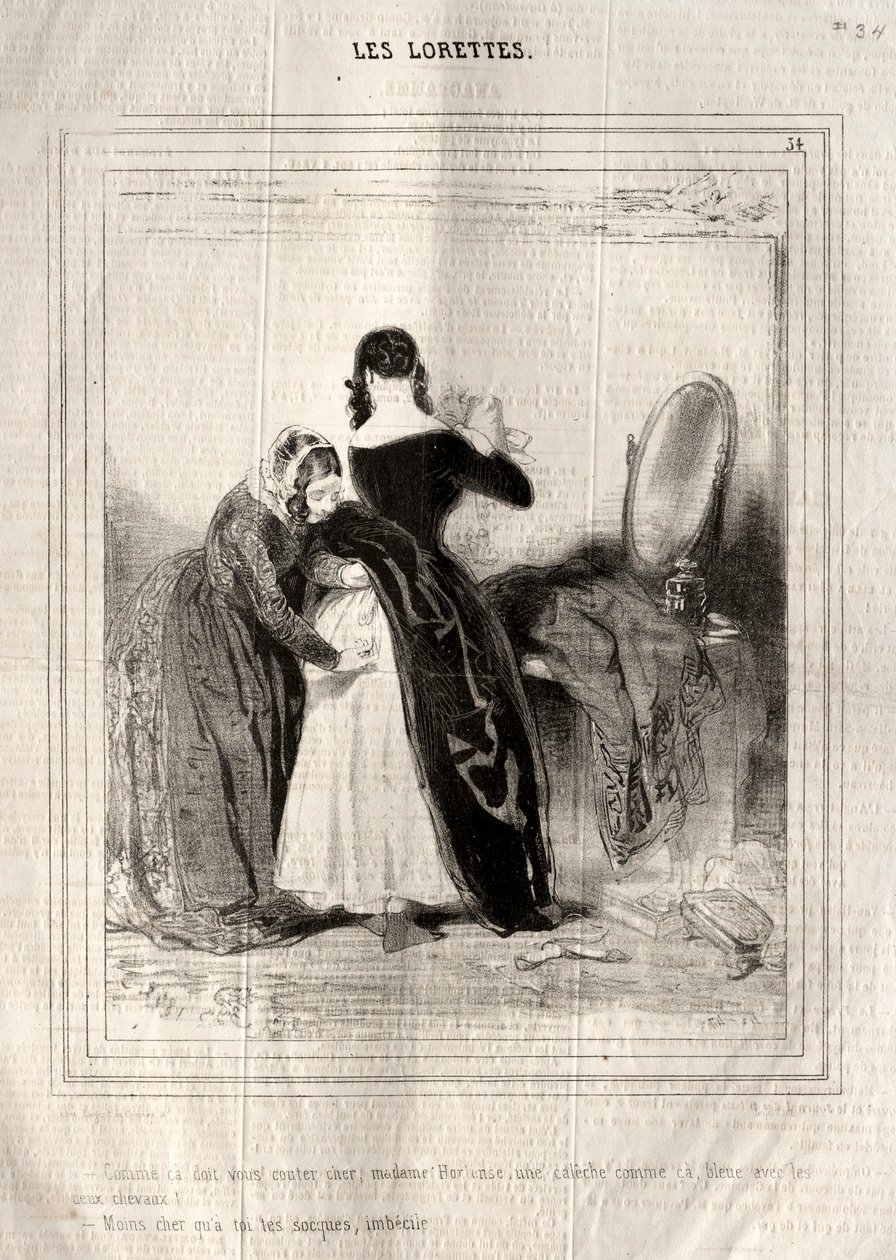 Les Lorettes, 1842 de Paul Gavarni