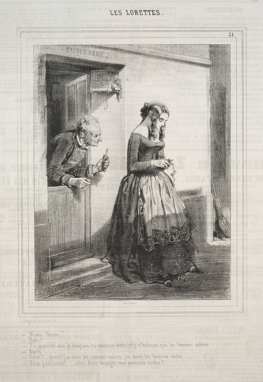 Les Lorettes, 1842 de Paul Gavarni