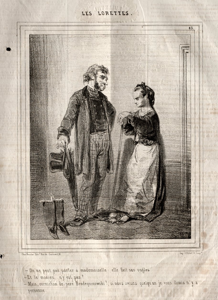 Las Lorettes, 1842 de Paul Gavarni