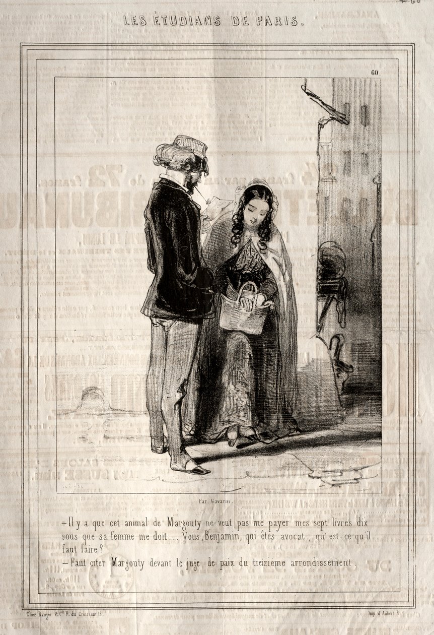 Los Estudiantes de París, 1842 de Paul Gavarni